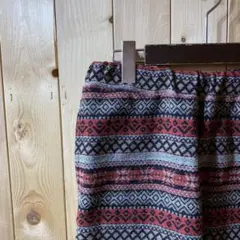 ss2018 グリーンレーベルリラクシング 総柄 ひざ丈 スカート 赤 マルチ