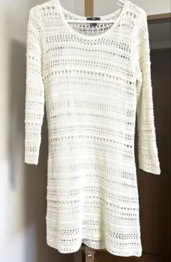 超美品✨　H&M レース編み長袖ミニワンピース　Mサイズ