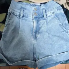 ライトブルー ハーフパンツ キッズサイズS