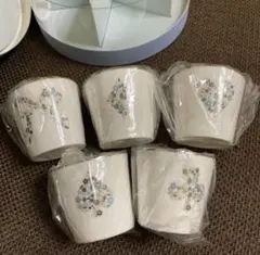 ナルミ NARUMI フェリシータ ミニカップ 5客 小花柄 リボン トランプ柄