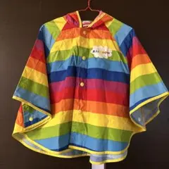 レインボーストライプ ベビーレインコート