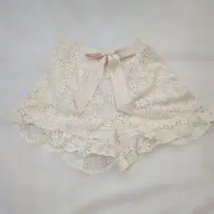 【美品】Ray Cassin レースフリルショートパンツ アイボリー F春可愛い