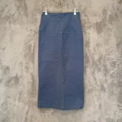 LOWRYS FARM♡デニムロングスカート ストレッチ Mのサムネイル