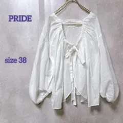 【PRIDE】 プライド （38） ギャザーネック プルオーバーブラウス