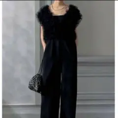 Re:EDITチュールフリルドッキングオールインワン ブラック