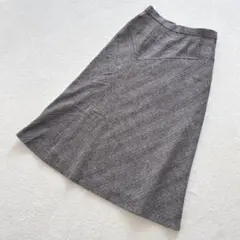 LOBJIE junior シルク混ヘリンボーンスカート　ネップ生地　M