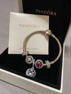PANDORA シルバー チャーム付きブレスレット