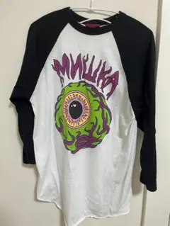 MISHKA ミシカ 目玉プリント ラグラン 七分袖 カットソー Lのサムネイル