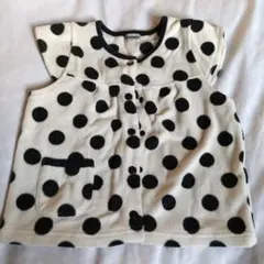Sirmione ベビーベスト 白黒水玉