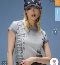 X-girl BLURRED SPRAY LOGO S/S BABY TEEのサムネイル