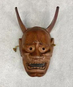O-2484】お面 面 天狗 工芸品 民芸品 能面 神楽面 - メルカリ