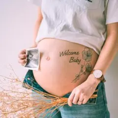 マタニティフォト シール ベリーペイント 妊婦 写真 マタニティ