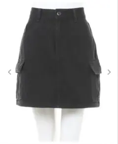 未使用タグ付き INGNI カーゴミニスカート ミニスカート 台形スカート 黒