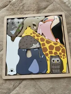 木製動物パズル 知育玩具