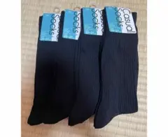 カジュアルソックス 4足セット 25~27cm ブラック　靴下　紳士　オカモト