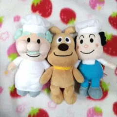 ☆used☆アンパンマン プリちぃビーンズ　ぬいぐるみ　3体セット