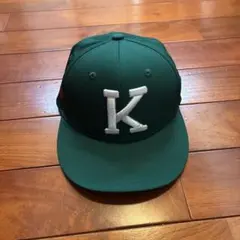 緑色 K刺繍 キャップ