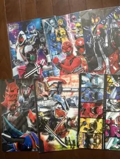 劇場版　仮面ライダー　スーパー戦隊　下敷き6枚セット