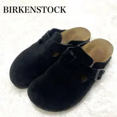 良品 BIRKENSTOCK ボストン スエード サンダル ブラック 37のサムネイル