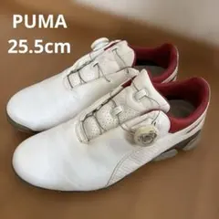 PUMA ゴルフシューズ ダイヤル式 ホワイト レッドのサムネイル