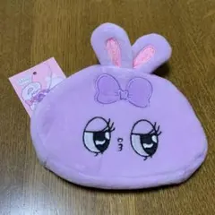 韓国　DAISO エスターバニー　ポーチ　ポケット付き　パスケース　紫