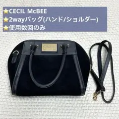 CECILMcBEE セシルマクビー ハンドバッグ ショルダー 黒 ブラック 冬