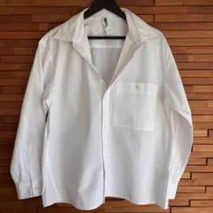 【着用感の少ない美品★人気】MHLコットン 白 ホワイト 長袖シャツ★ブラウス