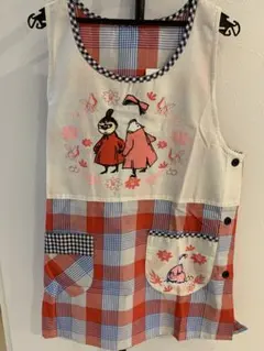 新品・未使用品　タグ付き　保育士　ムーミンキャラクター刺繍エプロン