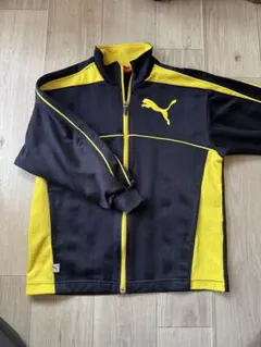PUMA ジッパー付きジャケット 120サイズ 黒/黄