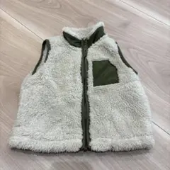 ベビーベスト 80 アイボリー/オリーブ