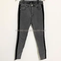 FOREVER 21 サイドライン デニムパンツ グレー