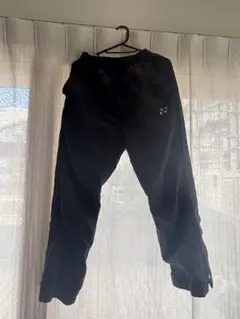 バドミントン用黒ウォームアップパンツ
