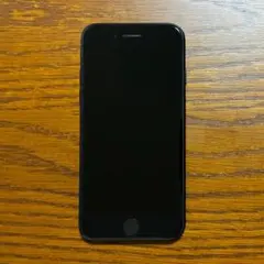 iPhone SE2 128GB ブラック 背面ヒビ ガラスフィルム ケース付