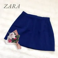 【未使用品】ザラ◆ミニスカート(S)青 ビビッドカラー 韓国ファッション y2k