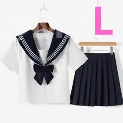 【むむ様専用】Lサイズ　新品　半袖　制服　高校　レディース W/B