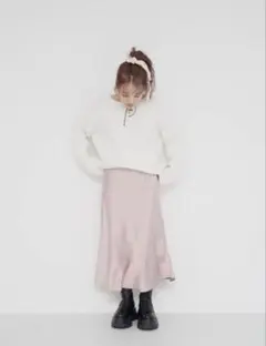 jumelle バイアスサテンスカート　ピンク