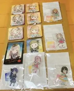 セガラッキーくじ　蓮ノ空　缶バッジ・アクリルスタンド13点