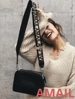AMAIL genderless snazzy bag ショルダーバック 黒