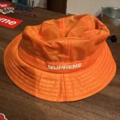 SUPREME バケットハット オレンジ S/M ステッカー2枚付き