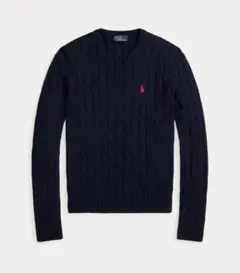 ポロ・ラルフ・ローレン ネイビー ケーブルニットセーター