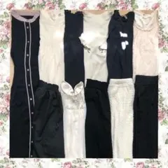 アイボリー　ブラック　春服　夏服　レディース　まとめ売り　シンプル
