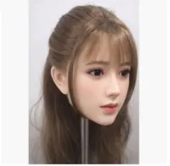 セール！リアルフェイス ドールヘッド等身大 フルシリコン植毛 口可動