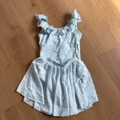 水色フリル付きレオタードセット