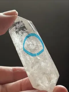 水入り水晶　水大きめ　白流砂入り　エレスチャル　ダブルポイント　57g. 天然石 水入り水晶 水大きめ 白流砂入り エレスチャル ダブルポイント 57g