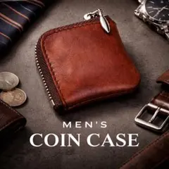 小銭入れ ミニ 財布 コインケース L字 ラウンドファスナー 本革 ブラウン t