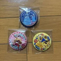 ディズニー　刺繍缶バッジ　3点セット
