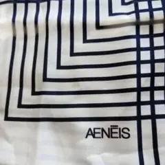 AENĒIS 幾何学模様 シルクスカーフイタリア