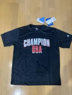 Champion USA ブラック Tシャツ