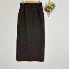アパートバイローリーズ　タイトロングスカート　ヘリンボーン　ブラウン　Mサイズ
