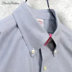 美品 USA製ブルックスブラザーズ OX TRAD サックス BD 16-34